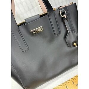 Kate Spade New York Black Leather Tote Crossbody Bag Gold‎ Hardware
